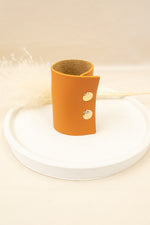 NEW DEMI FAUX LEATHER PONY TAIL CLIP