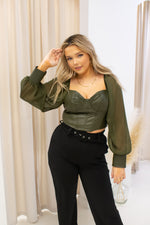 NEW MALEAH CROP TOP (OLIVE)