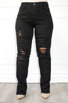 DOLL JEANS (BLACK) - VELENZIA