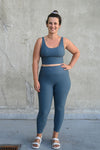 ARRO RIBBED SET LEGGINGS (BLUE) - VELENZIA