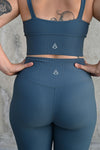 ARRO RIBBED SET LEGGINGS (BLUE) - VELENZIA