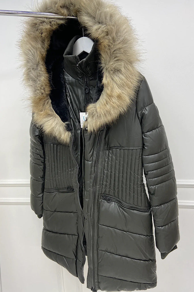 GIGI-X LONG LINE PARKA, OLIVE (NOIZE)