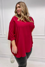 BECKY BLOUSE (RED) | CURVY